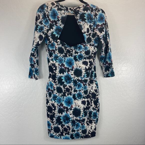 Guess Blue Daisy Bow Back Mini Dress - Picture 8 of 13